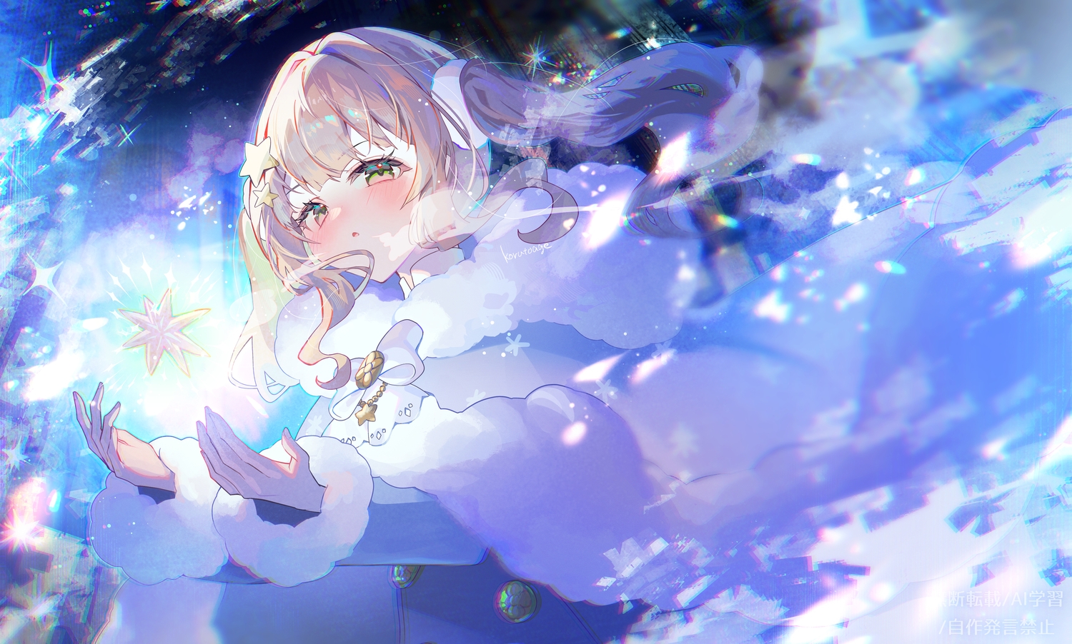 blush, bow, brown_eyes, brown_hair, cape, close, hood, kaburaki_roco