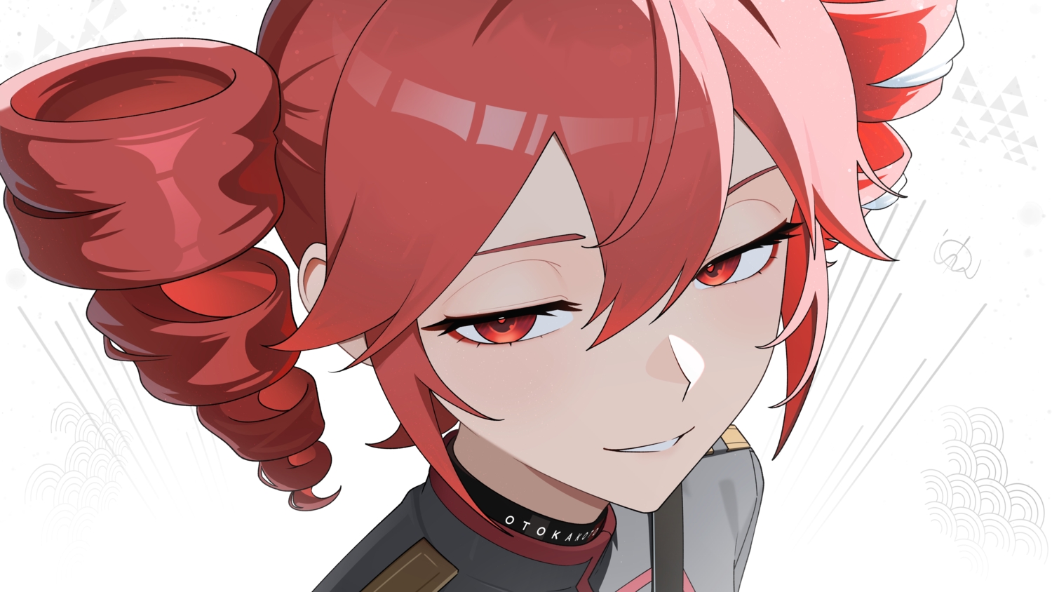 close, kasane_teto, long_hair, otokakoto, red_eyes, red_hair, twintails, utau