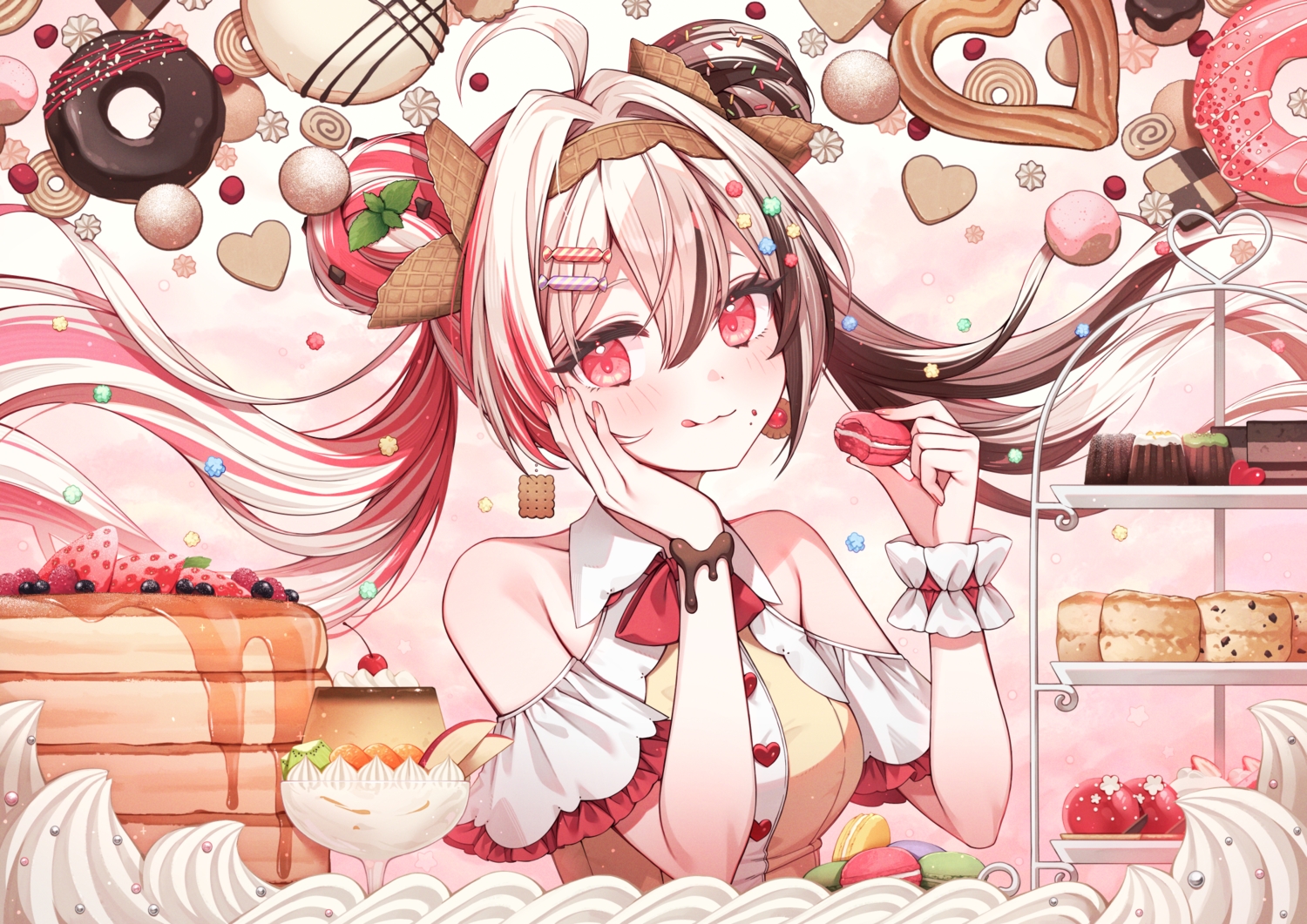 apple, blush, cake, cat_smile, cherry, chocolate, close, food