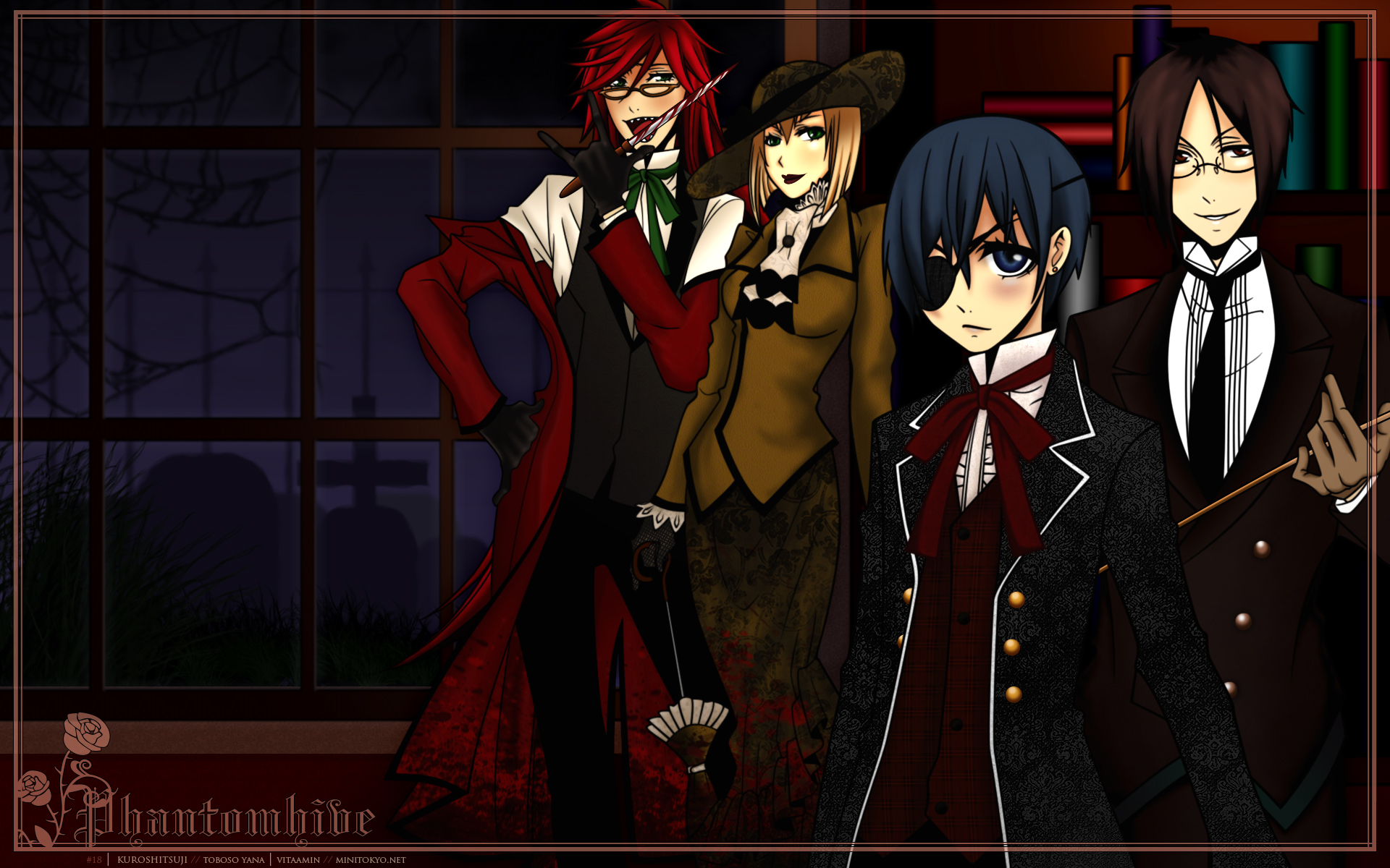 angelina_durless, ciel_phantomhive, grell_sutcliff, kuroshitsuji, male, sebastian_michaelis