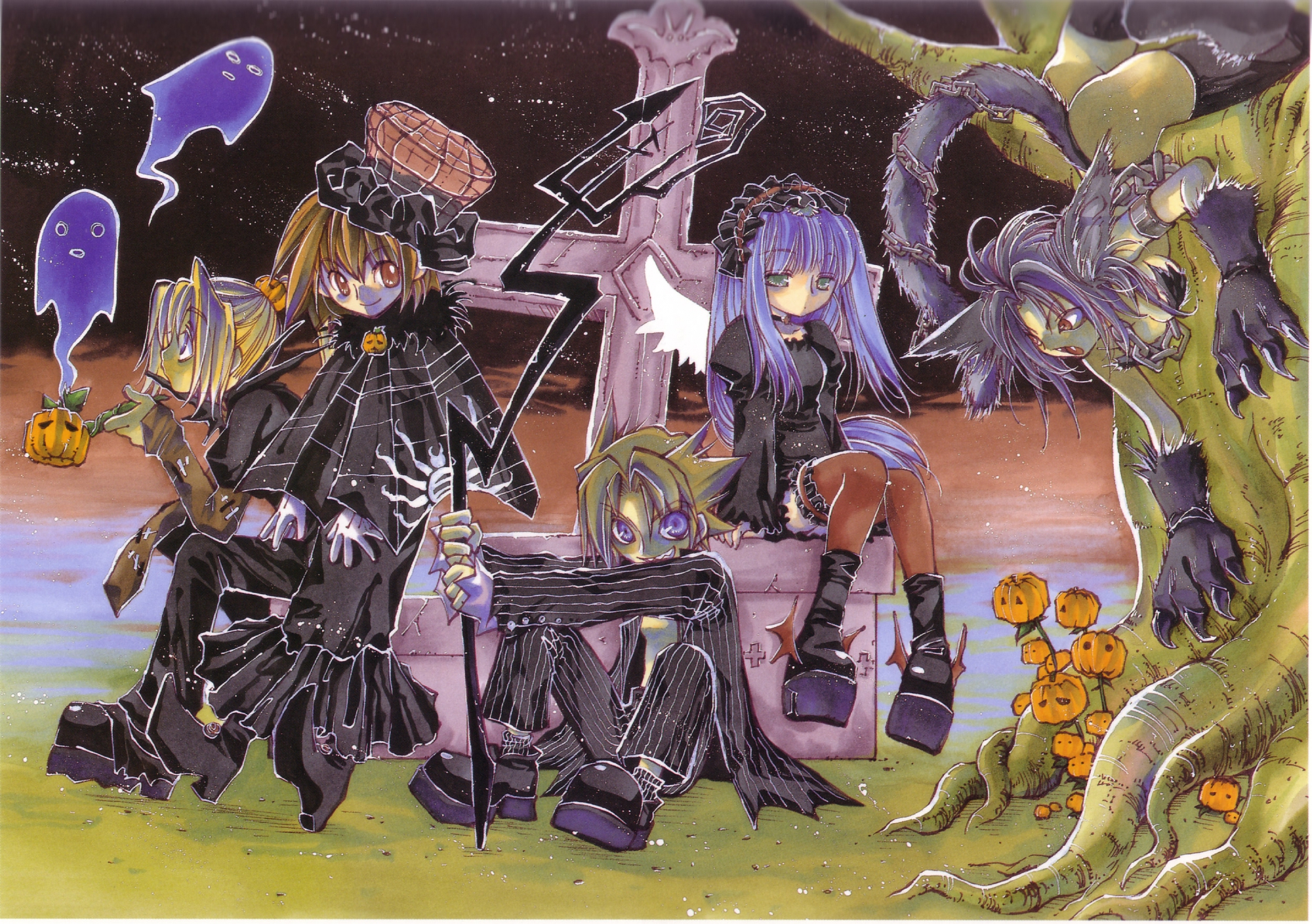 azuma_mayumi, cisqua, coud_van_giruet, erementar_gerad, halloween, kullweet_envatilia, reverie_metherlence, rowen