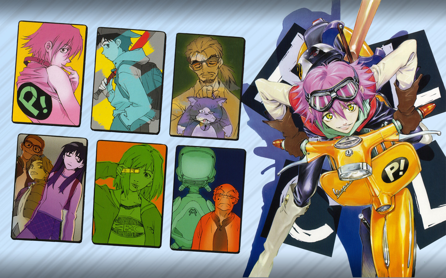 amarao, canti, flcl, haruhara_haruko, nandaba_naota, ninamori_eri, samejima_mamimi