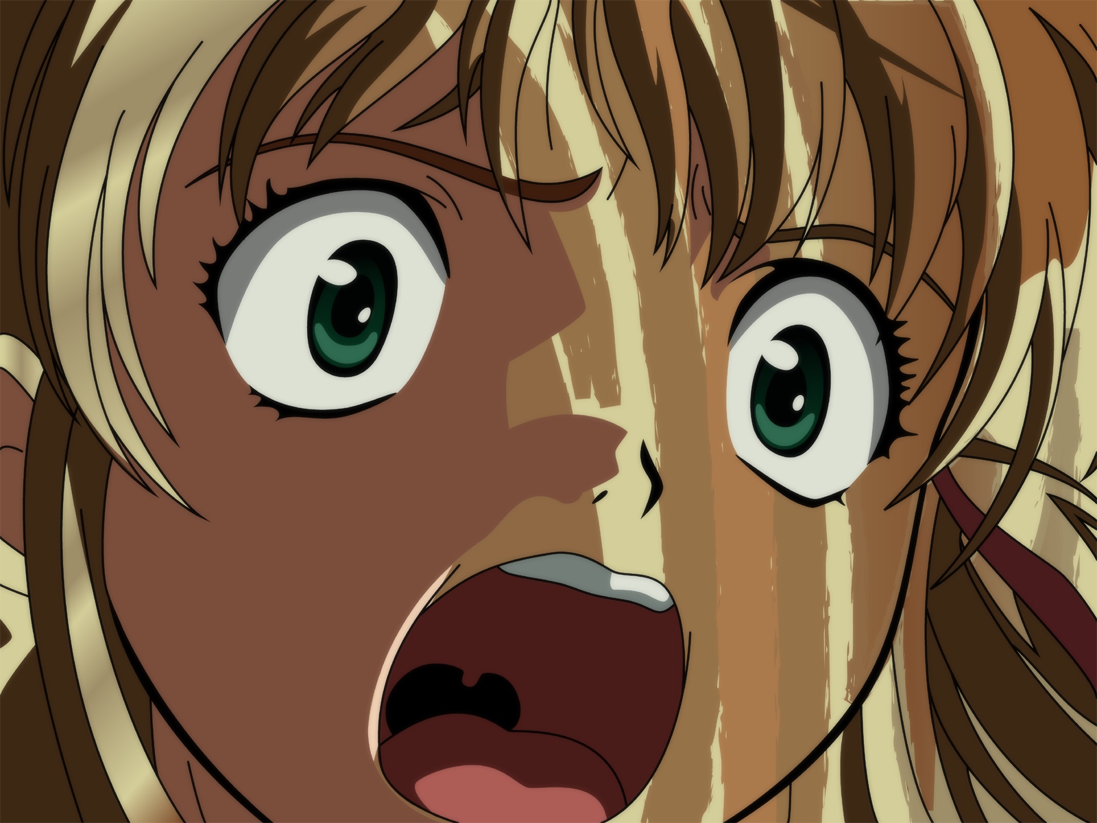 azusagawa_tsukino, brown_hair, close, green_eyes, yakitate_japan