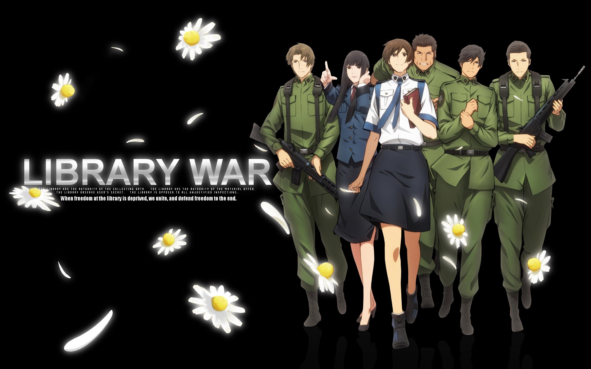 atsushi_doujou, black, genda_ryusuke, kasahara_iku, komaki_mikihisa, shibasaki_asako, tezuka_hikaru, toshokan_sensou