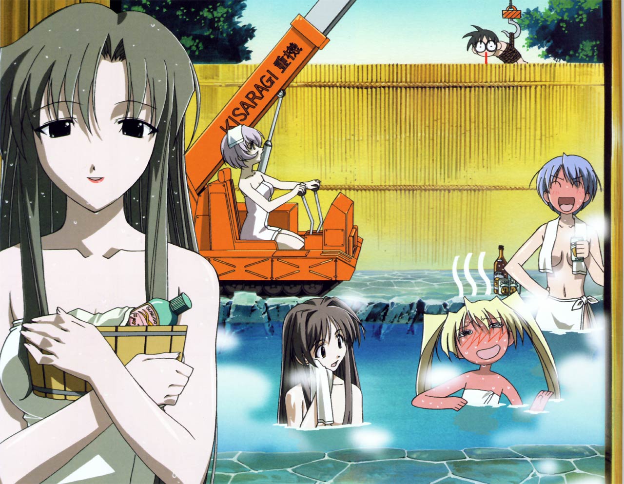 gokajo_satsuki, happy_lesson, ichimonji_mutsuki, ninomai_kisaragi, onsen, sanzein_yayoi, shitennou_uzuki