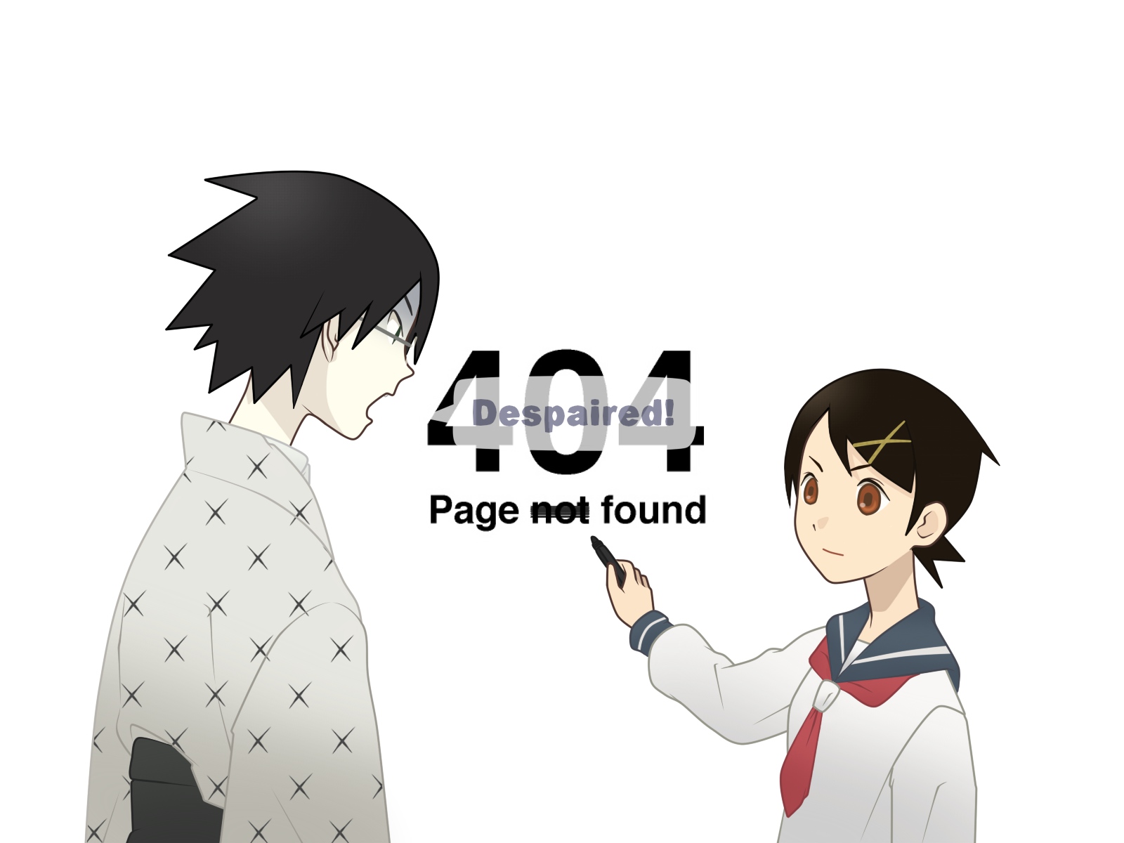 fuura_kafuka, itoshiki_nozomu, sayonara_zetsubou_sensei, white
