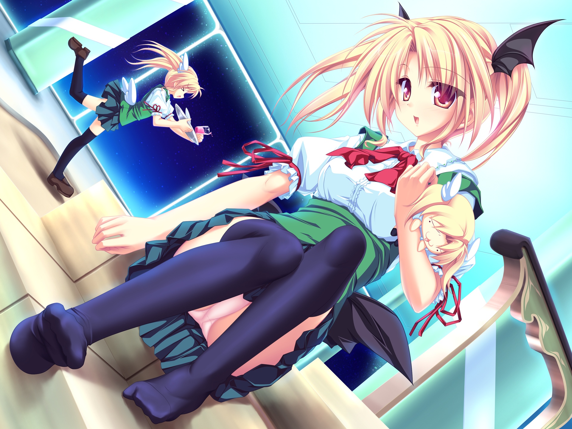 magus_tale, nina_geminis, panties, rena_geminis, tenmaso, underwear, waitress, whirlpool