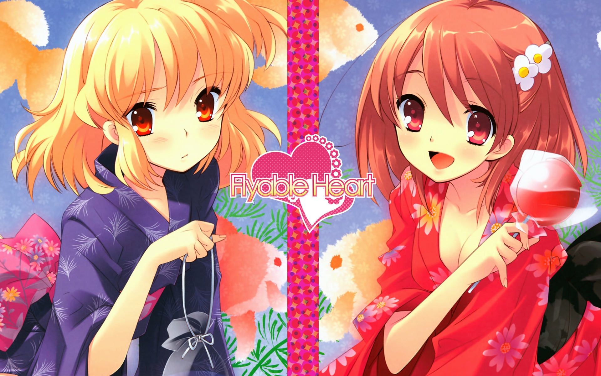 flyable_heart, inaba_yui, itou_noiji, japanese_clothes, sumeragi_amane, yukata
