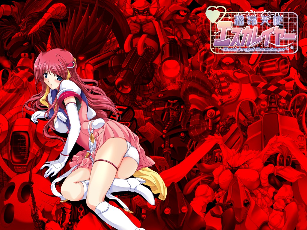 beat_angel_escalayer, escalayer, kouenji_sayuka, panties, red, red_hair, underwear