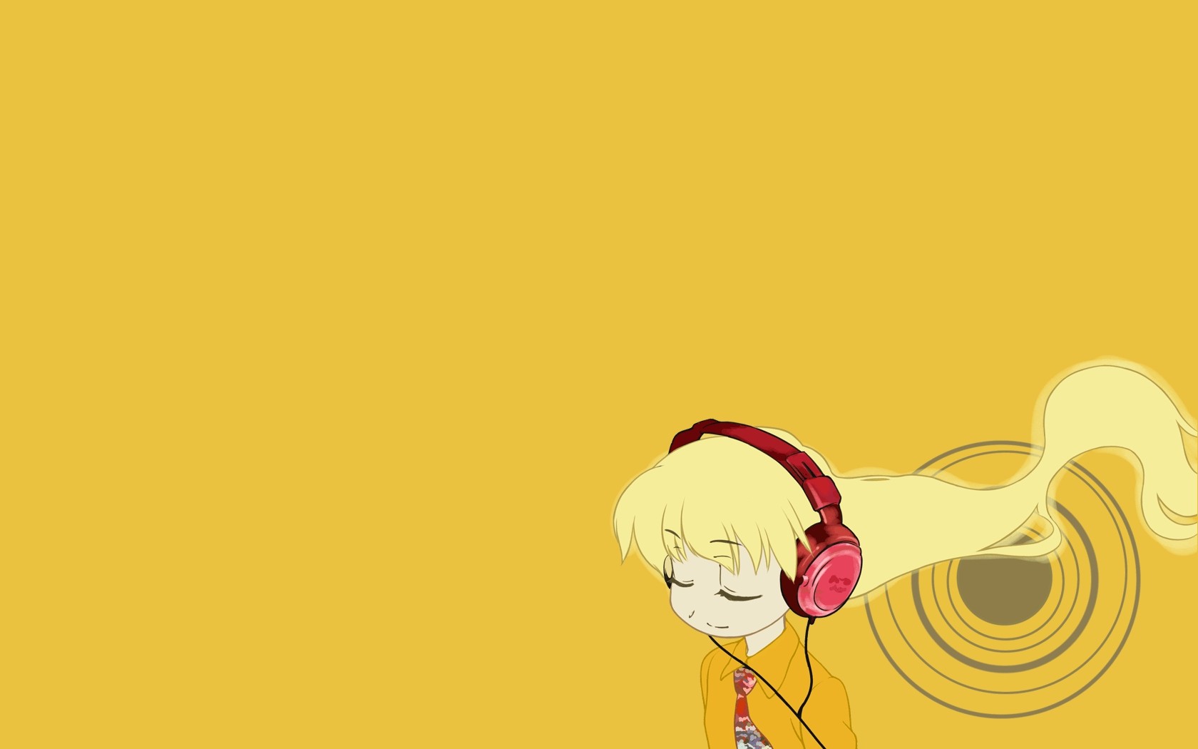 headphones, pani_poni_dash, rebecca_miyamoto, yellow