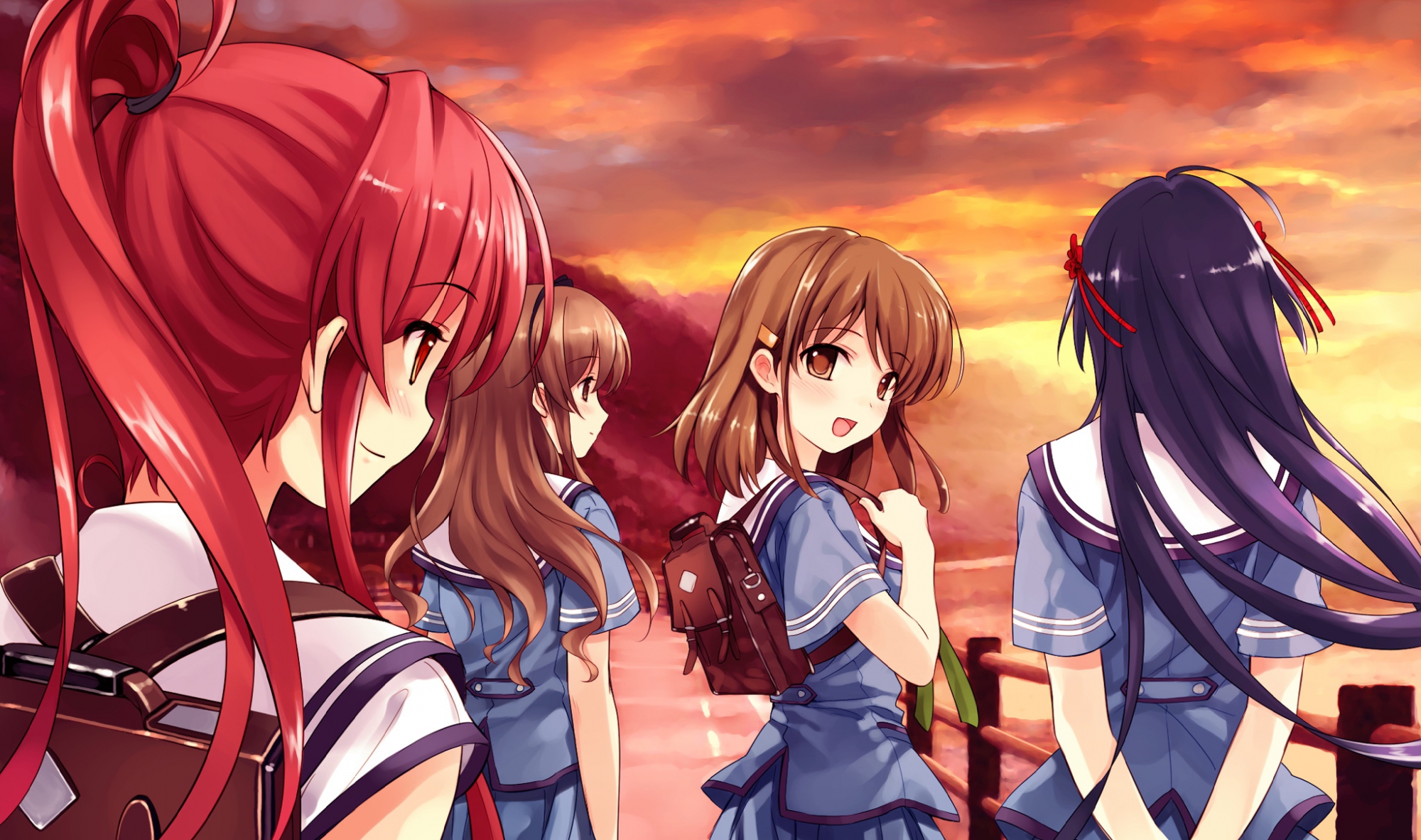 abhar, deep_blue_sky_&_pure_white_wings, group, koga_sayoko, misaki_kurehito, miyamae_tomoka, nakano_hinata, school_uniform