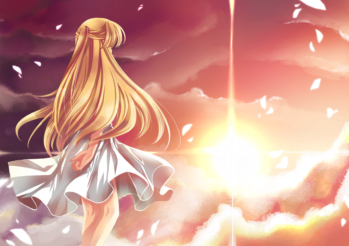 code_geass, dress, shirley_fenette, sunset
