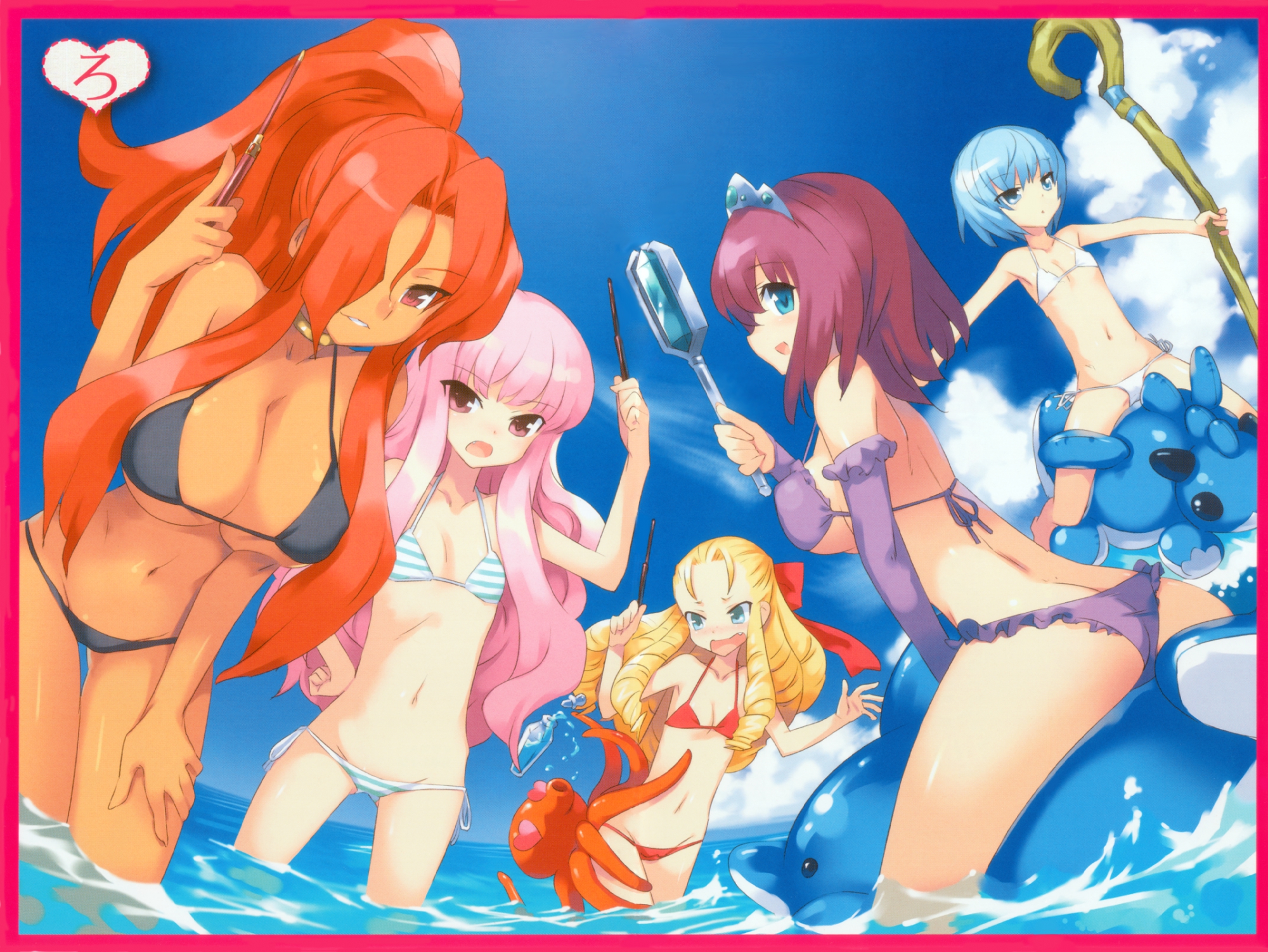 bikini, breasts, cleavage, henrietta_de_tristain, kirche, louise_françoise_le_blanc_de_la_vallière, montmorency, swimsuit