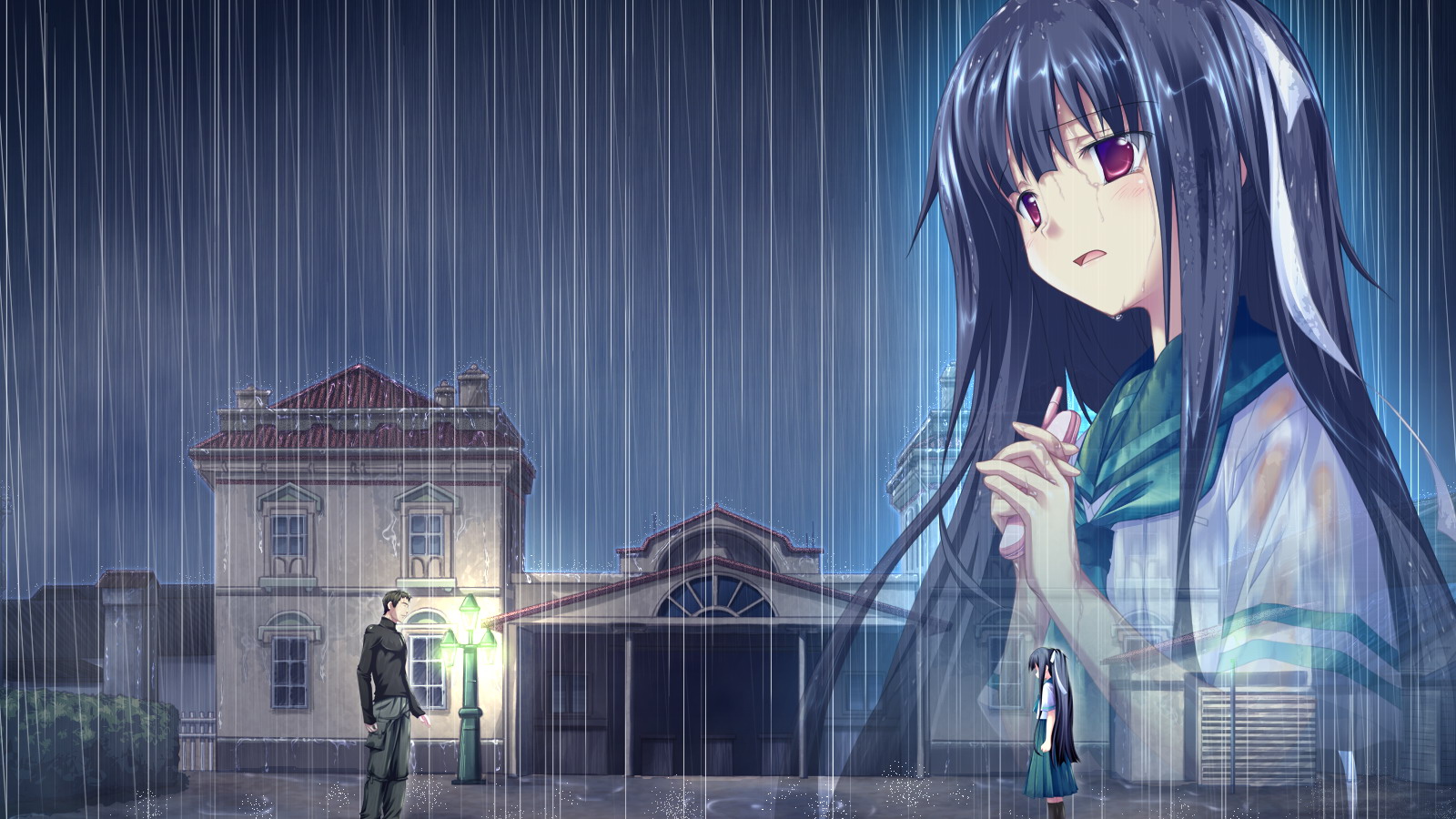 fue, kikushita_kotora, male, ogami_ryuugo, rain, rococoworks, volume7, water