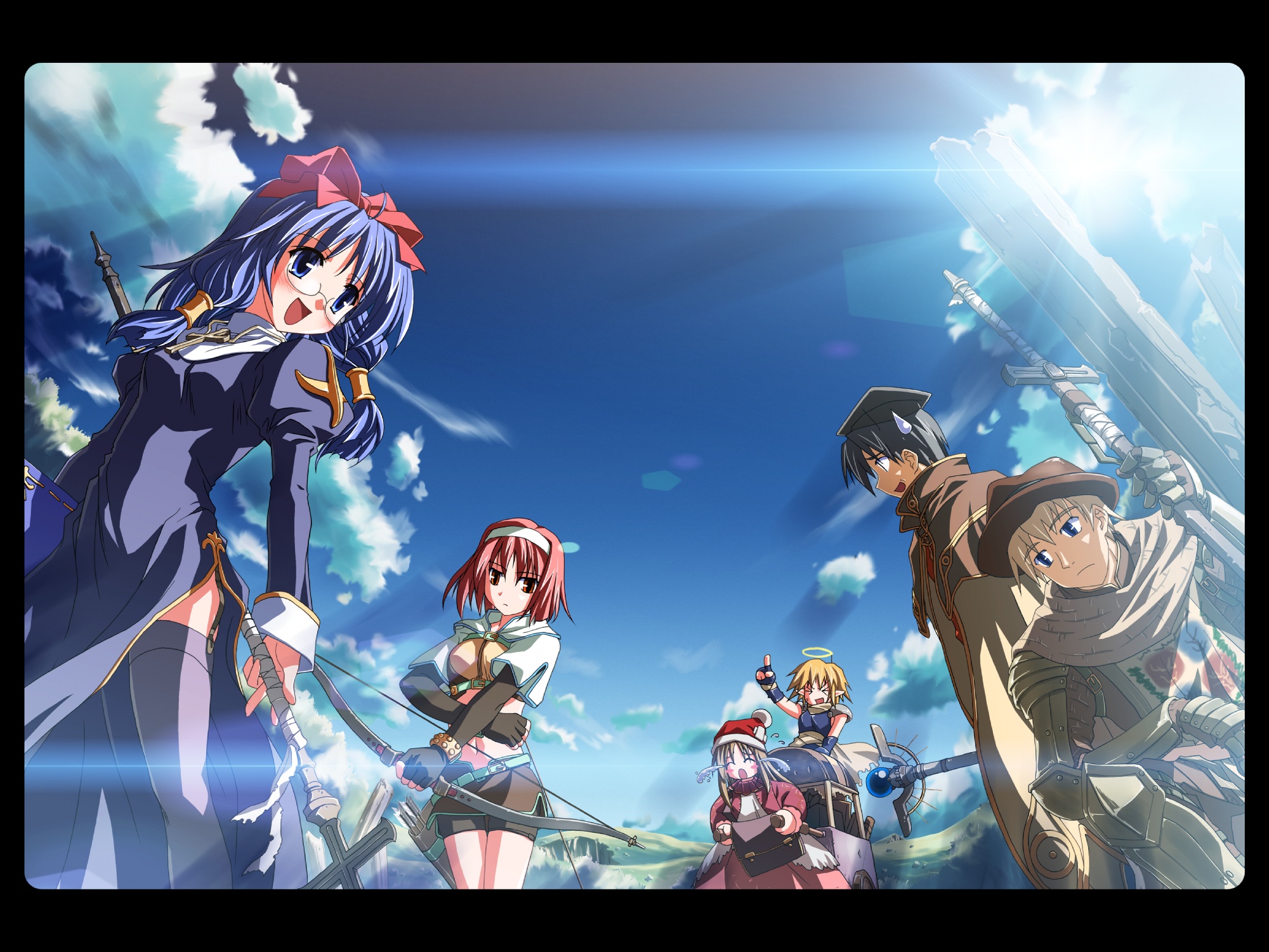 hunter_(ragnarok_online), knight_(ragnarok_online), merchant, pointed_ears, priest_(ragnarok_online), ragnarok_online, yuuki_tatsuya