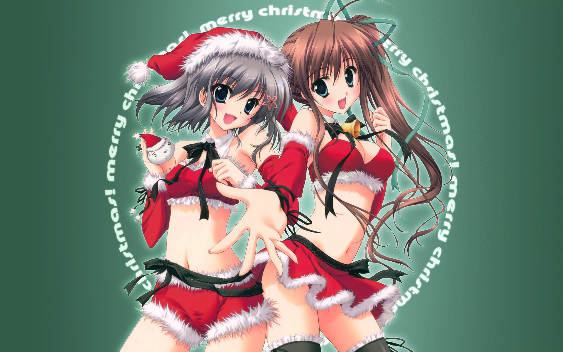 akane_iro_ni_somaru_saka, christmas, izumi_tsubasu, katagiri_yuuhi, nagase_minato, ryohka, thighhighs