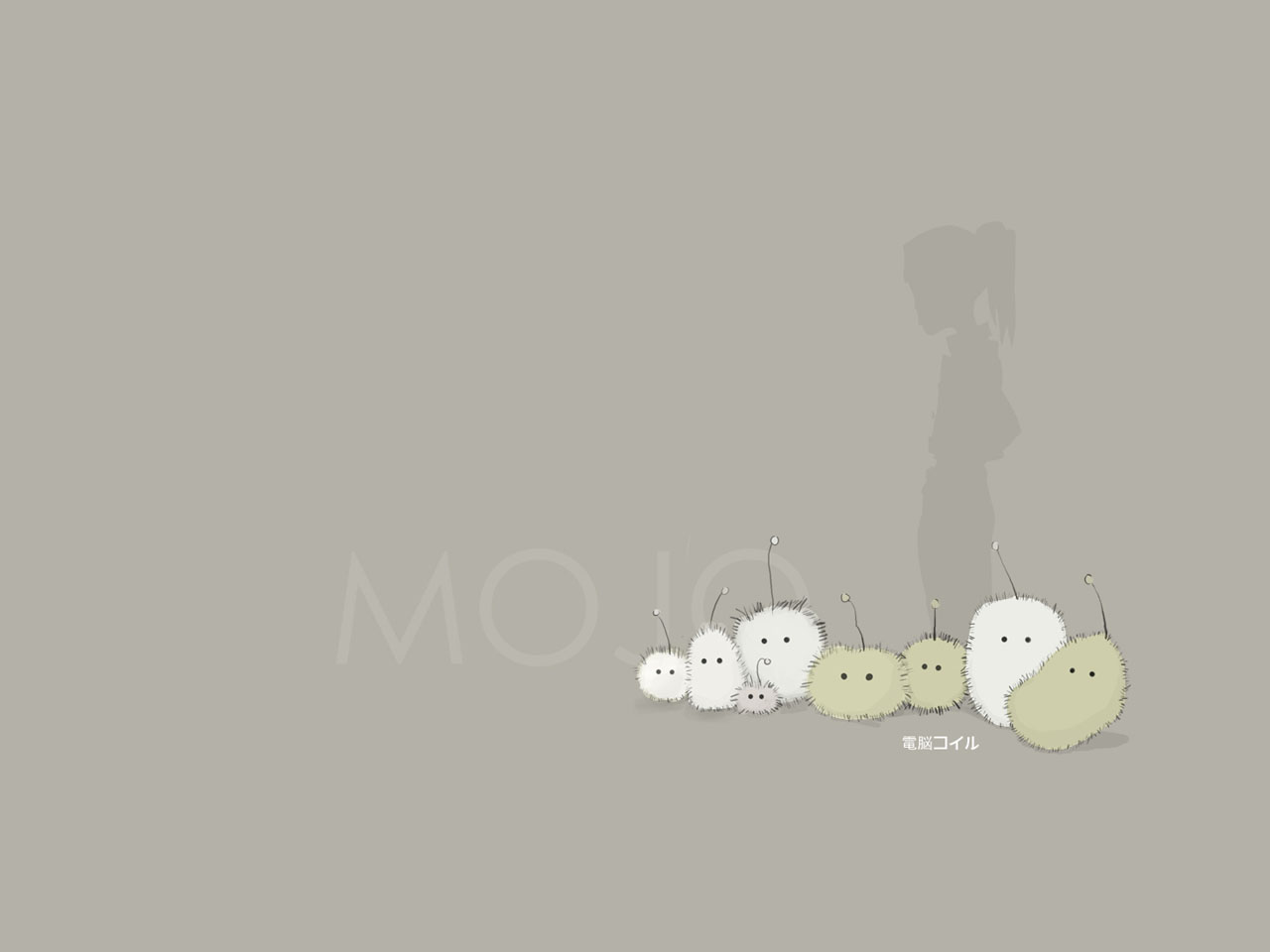 amasawa_yuko, dennou_coil, gray, mojo_(dennou_coil), silhouette
