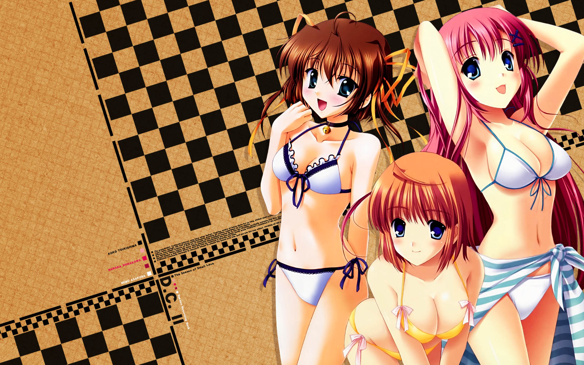 asakura_nemu, bikini, da_capo_ii, shirakawa_nanaka, swimsuit, tsukishima_koko