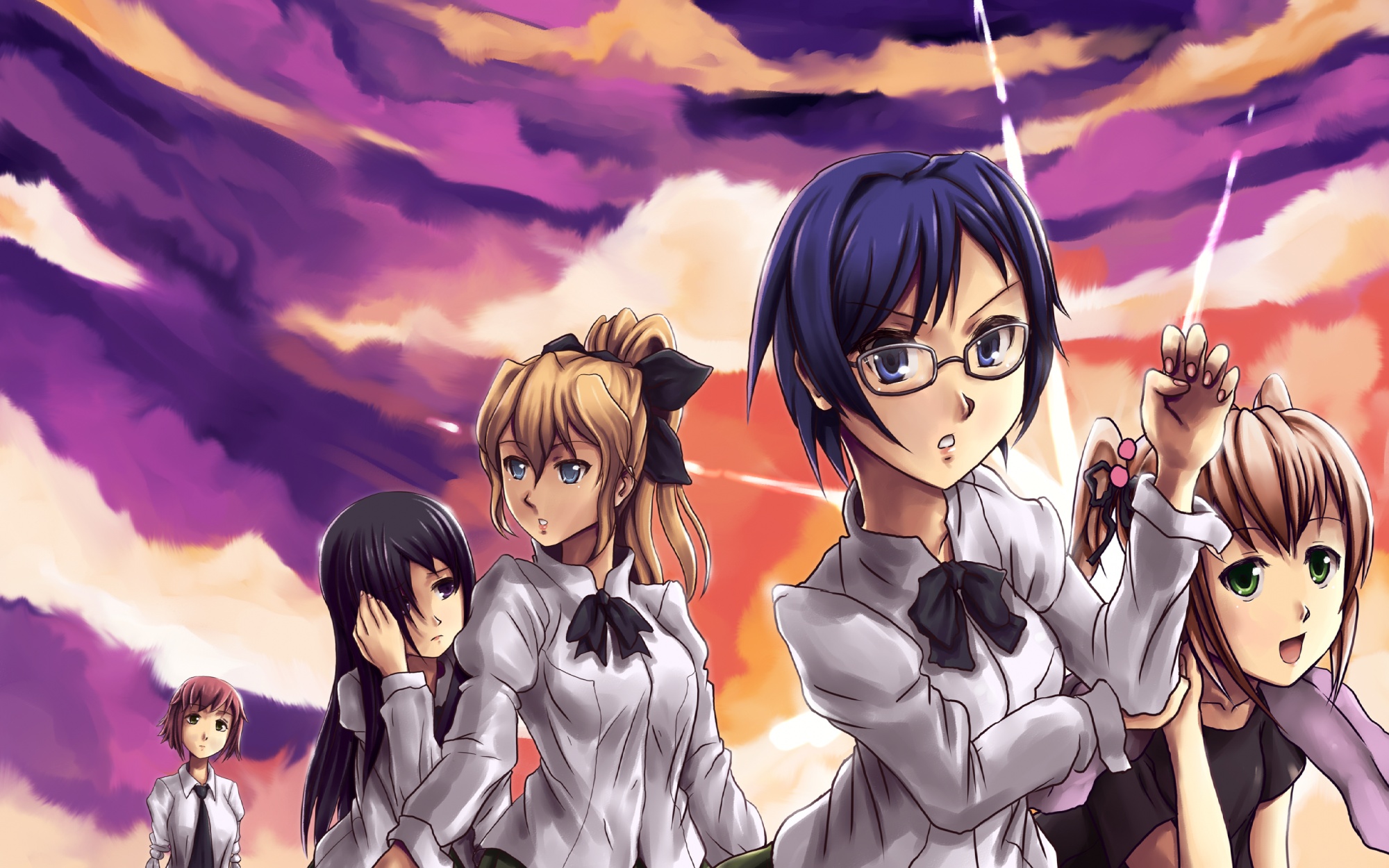 hakamichi_shizune, ibarazaki_emi, ikezawa_hanako, katawa_shoujo, satou_lilly, tezuka_rin