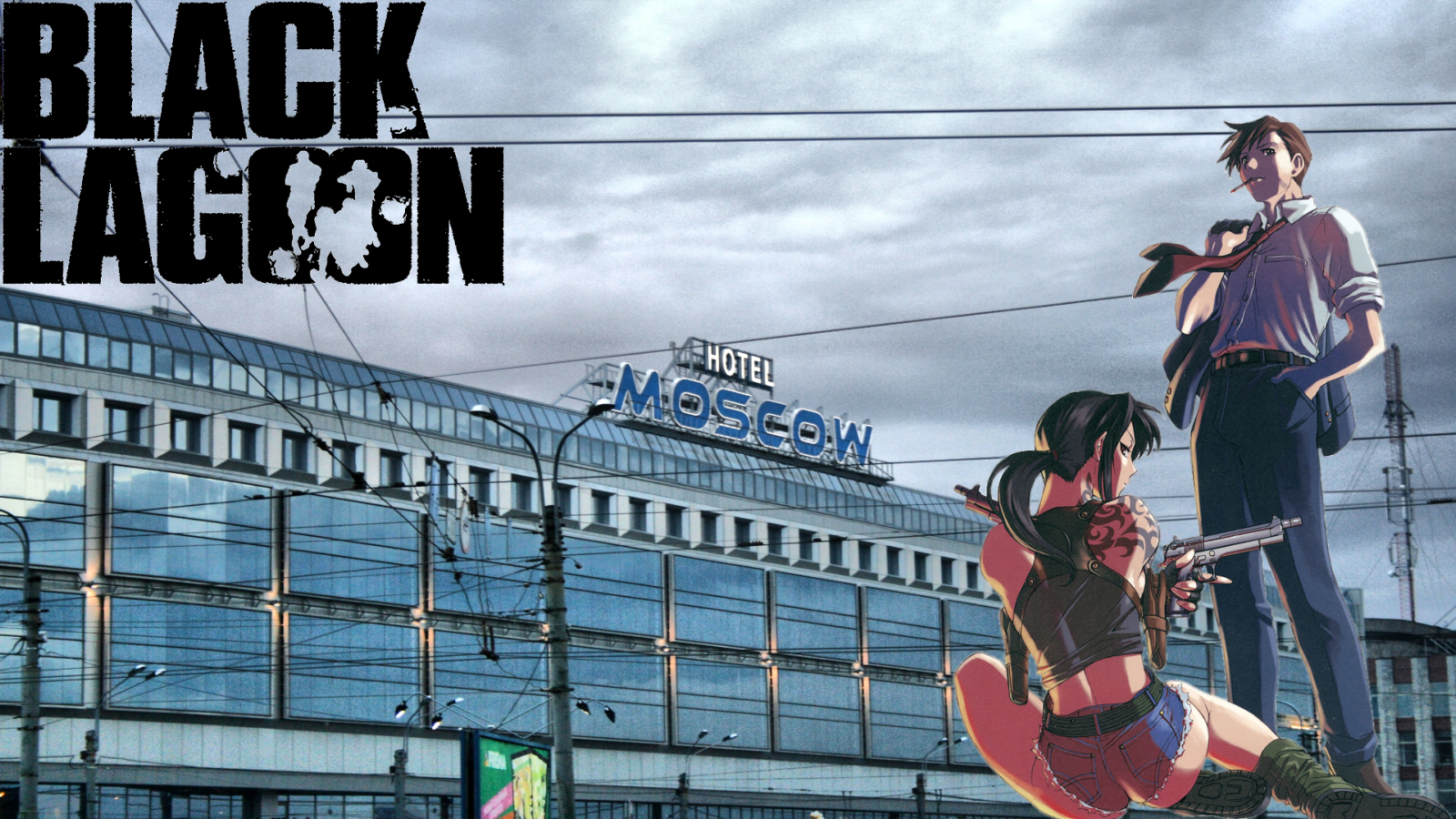black_lagoon, gun, revy, rock, weapon