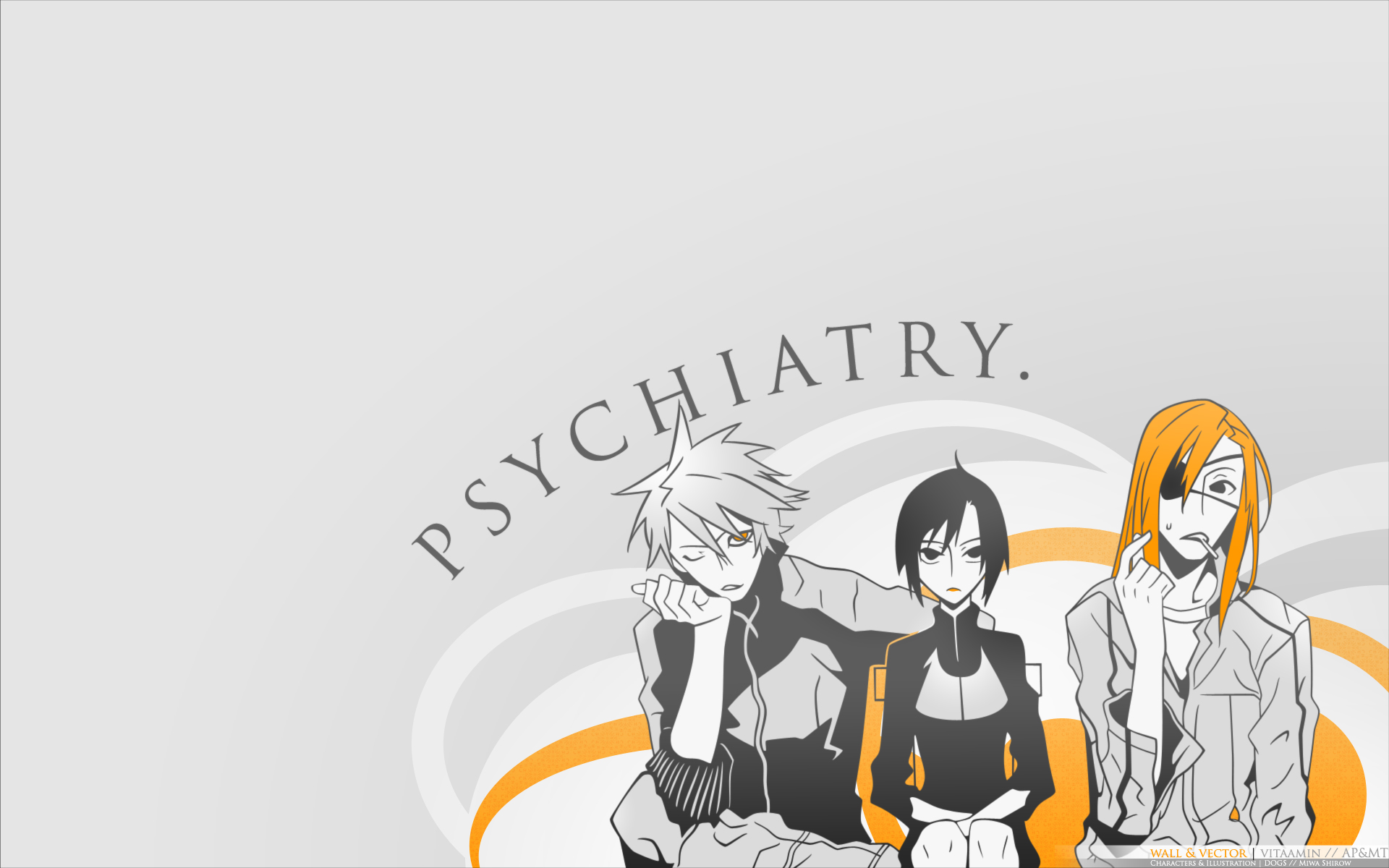 badou_nails, dogs:_bullets_&_carnage, fuyumine_naoto, gray, haine_rammsteiner, miwa_shirow, vector
