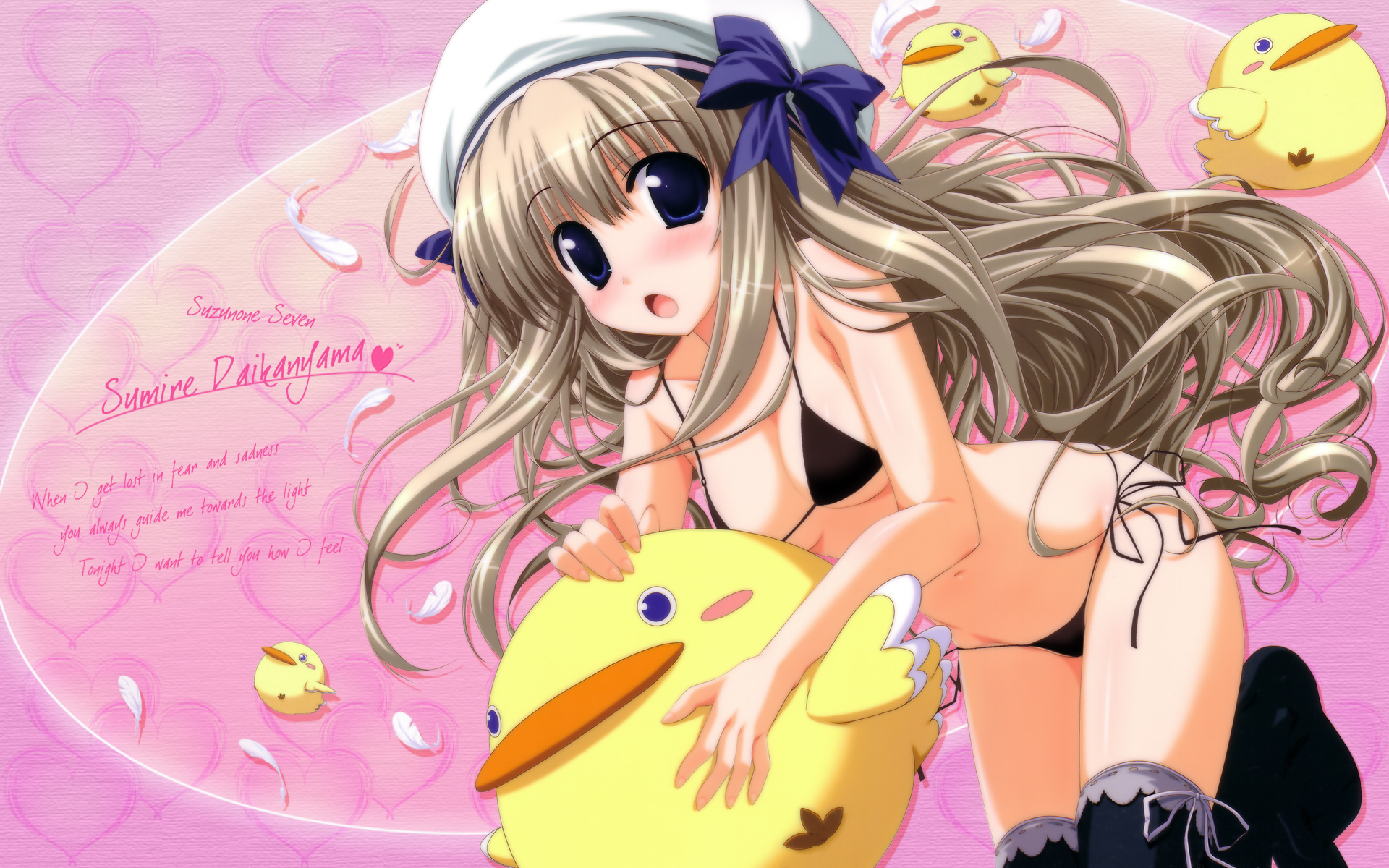 bikini, clochette, daikanyama_sumire, oshiki_hitoshi, suzunone_seven, swimsuit, thighhighs