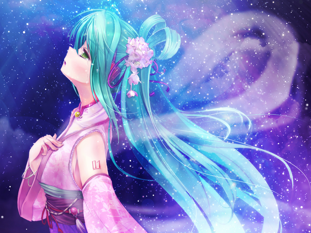 green_eyes, hatsune_miku, japanese_clothes, scarlet_(studioscr), vocaloid