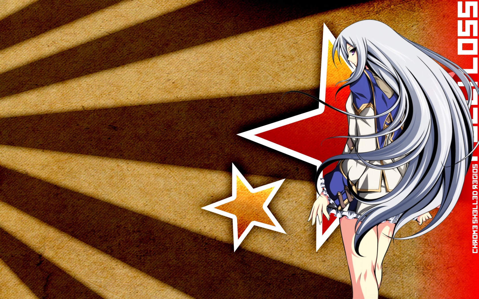 chrome_shelled_regios, felli_loss, ka2, long_hair, purple_eyes, uniform, white_hair
