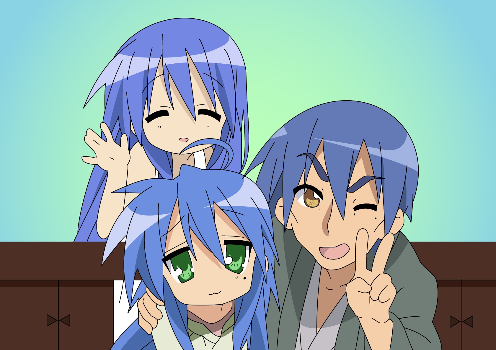 izumi_kanata, izumi_konata, izumi_soujirou, lucky_star