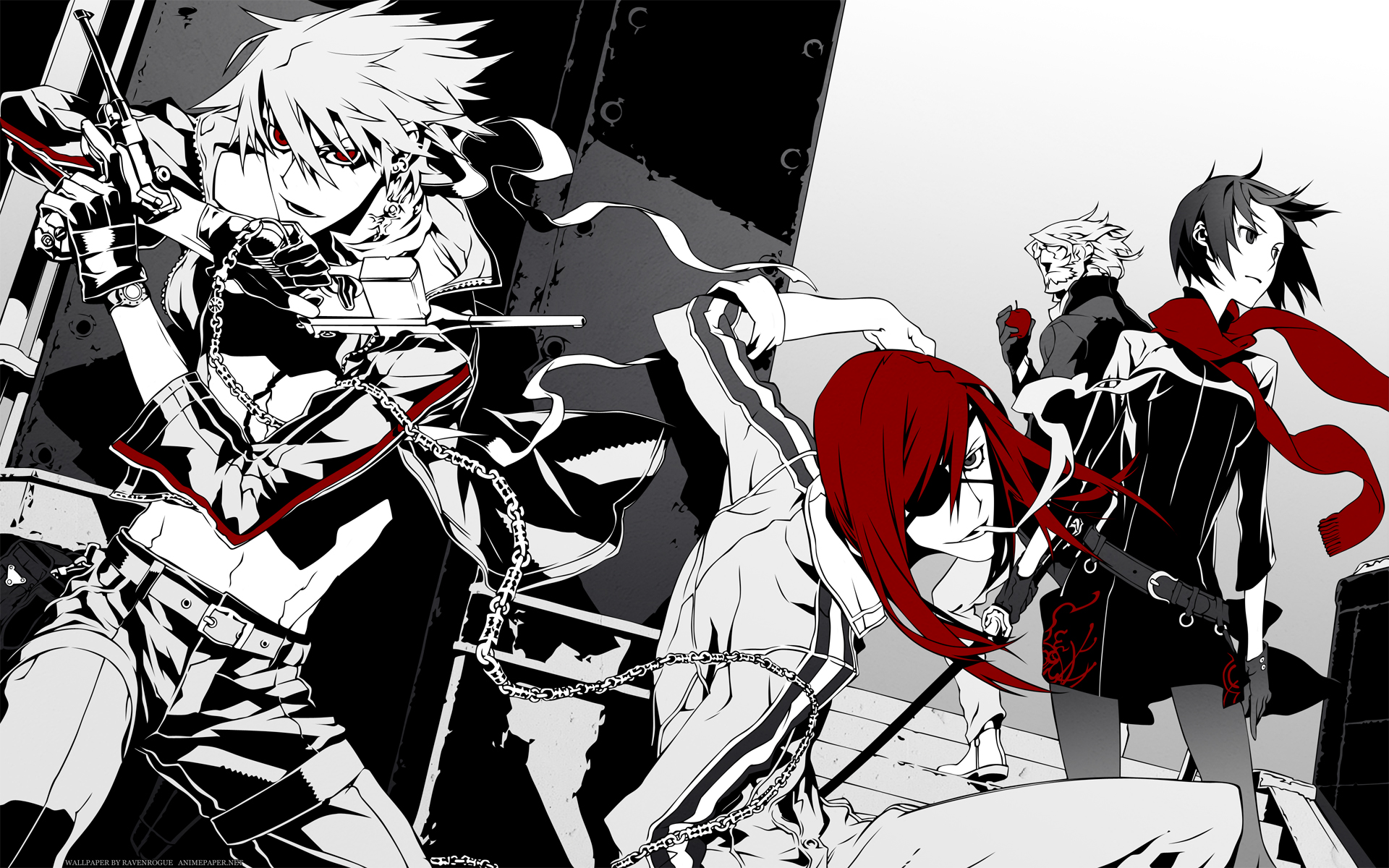 badou_nails, dogs:_bullets_&_carnage, fuyumine_naoto, haine_rammsteiner, mihai_mihaeroff, miwa_shirow