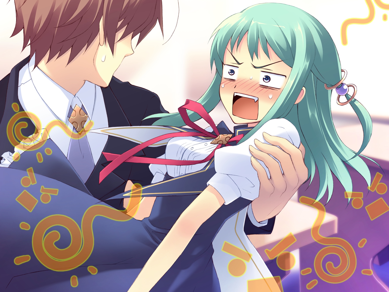 dendou_akira, flyable_heart, game_cg, itou_noiji, katsuragi_syo, school_uniform