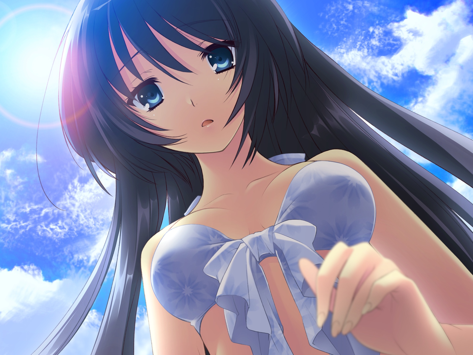 bikini, flyable_heart, game_cg, itou_noiji, shirasagi_mayuri, swimsuit