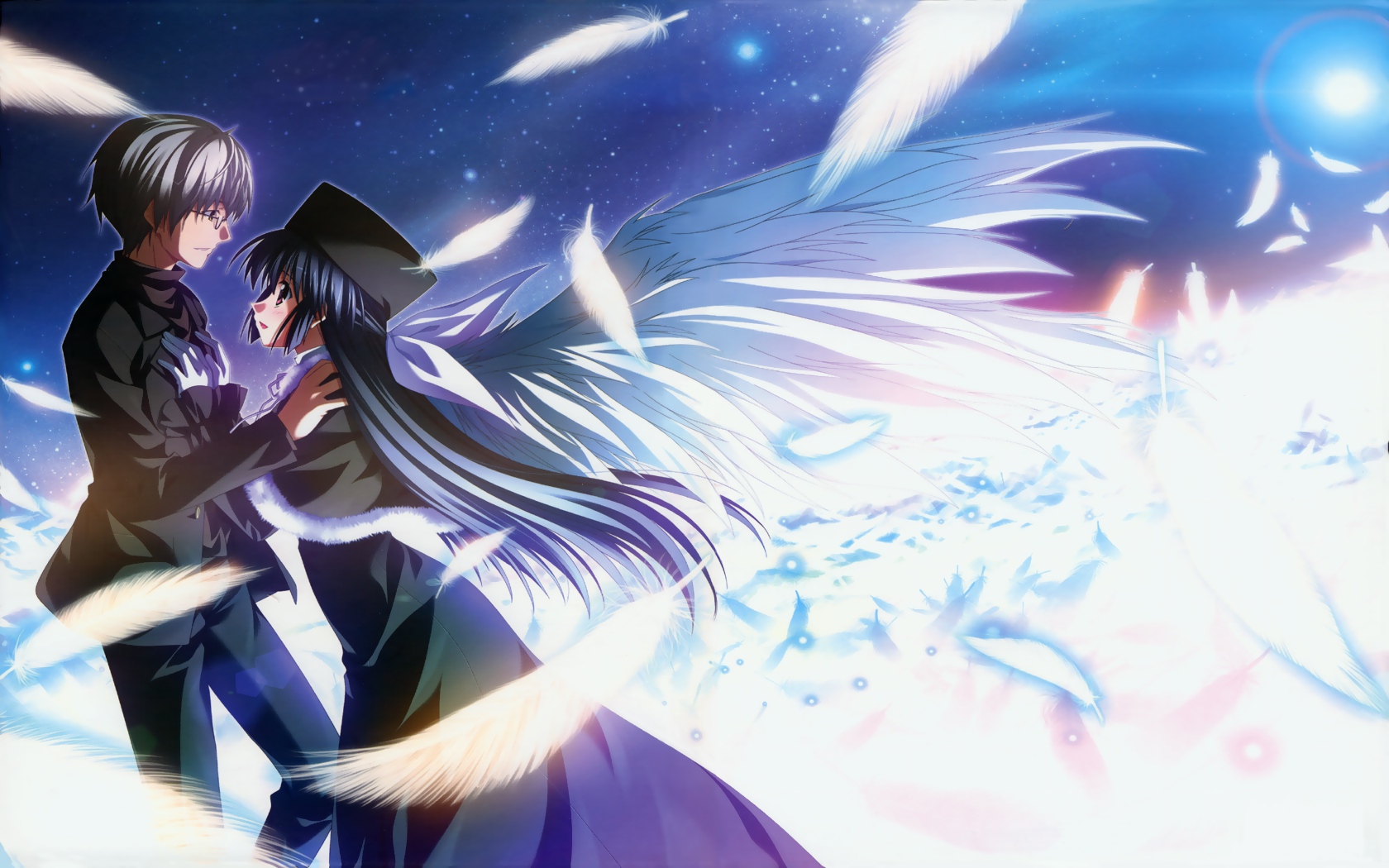 amamiya_yuuko, ef, himura_yu, nanao_naru, wings