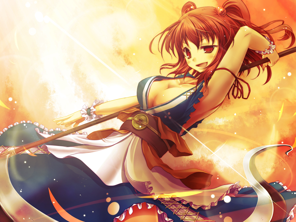 onozuka_komachi, scarlet_(studioscr), scythe, touhou, weapon