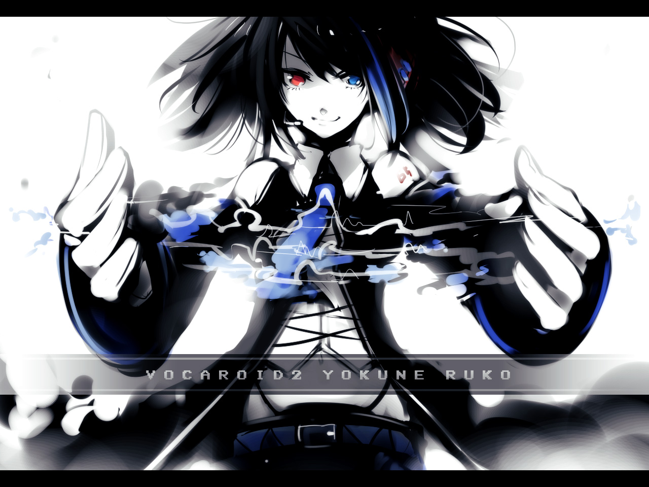 bicolored_eyes, harawata, tie, utau, white, yokune_ruko