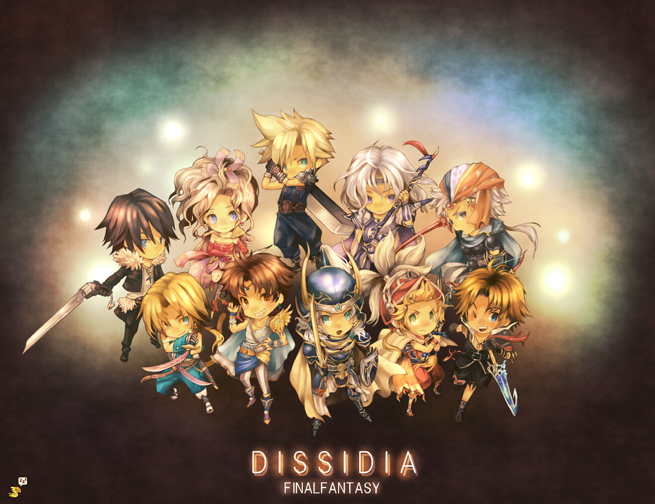 bartz_klauser, cecil_harvey, chibi, cloud_strife, dissidia_final_fantasy, final_fantasy, firion, male