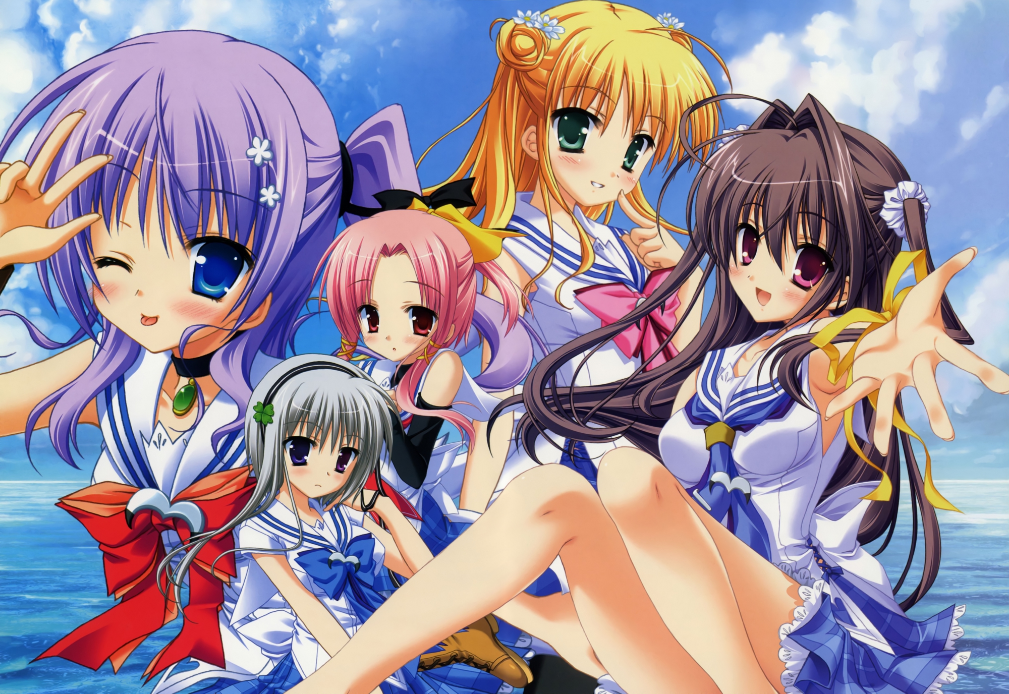 aoyama_tsukasa, hontani_kanae, kozakura_ryou, mihama_hitsuji, nanase_ayumu, natsu_yume_nagisa, rougi_maki, scan