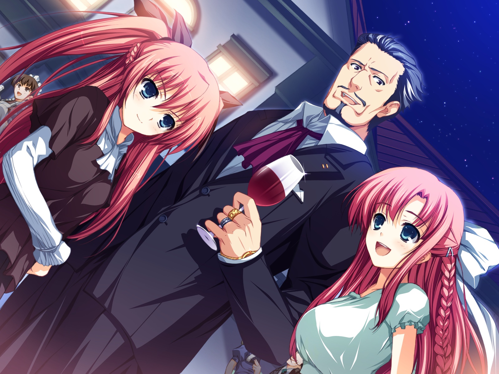 akatsuki_no_goei, game_cg, nikaidoh_aya, nikaidoh_reika, syangrila, tomose_shunsaku, twins