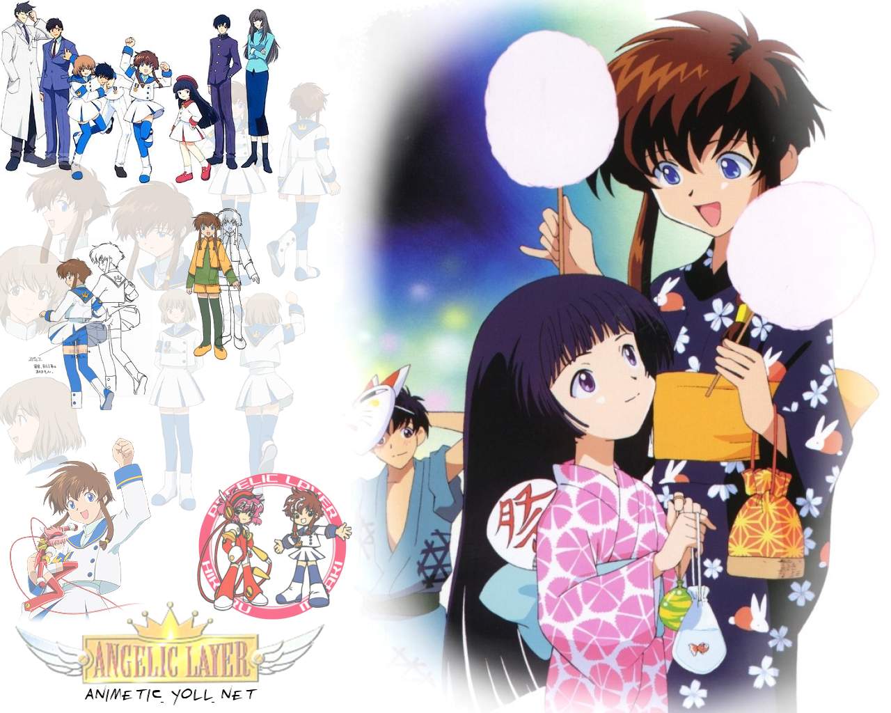 angelic_layer, clamp, hikaru, japanese_clothes, kobayashi_hatoko, suzuhara_misaki, yukata