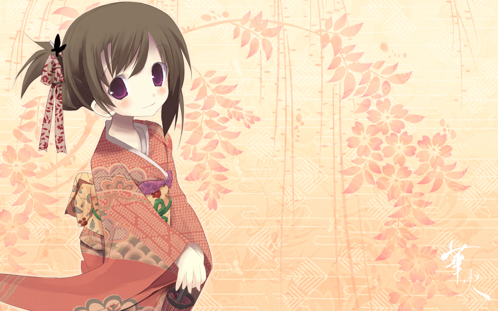 japanese_clothes, kimono, loli, ribbons, shiro_(octet), tagme