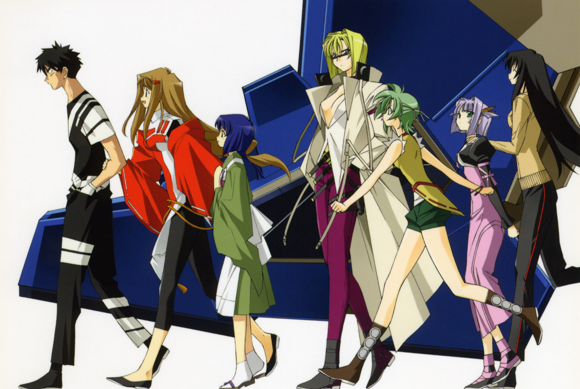 group, hiiragi_akao, jinki_extend, kawamoto_satsuki, kousaka_minami, kousaka_rui, mel_j_vanette, ogawara_ryouhei