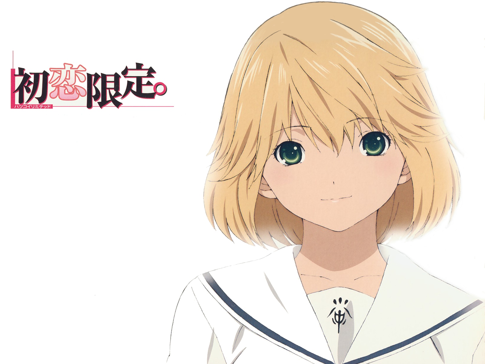 arihara_ayumi, blonde_hair, green_eyes, hatsukoi_limited, school_uniform, short_hair