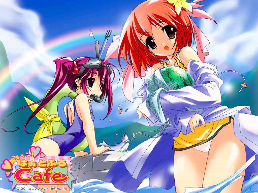 kousaka_chika, kousaka_chiyori, munekyun_heartful_cafe, softpal, tagme, twins