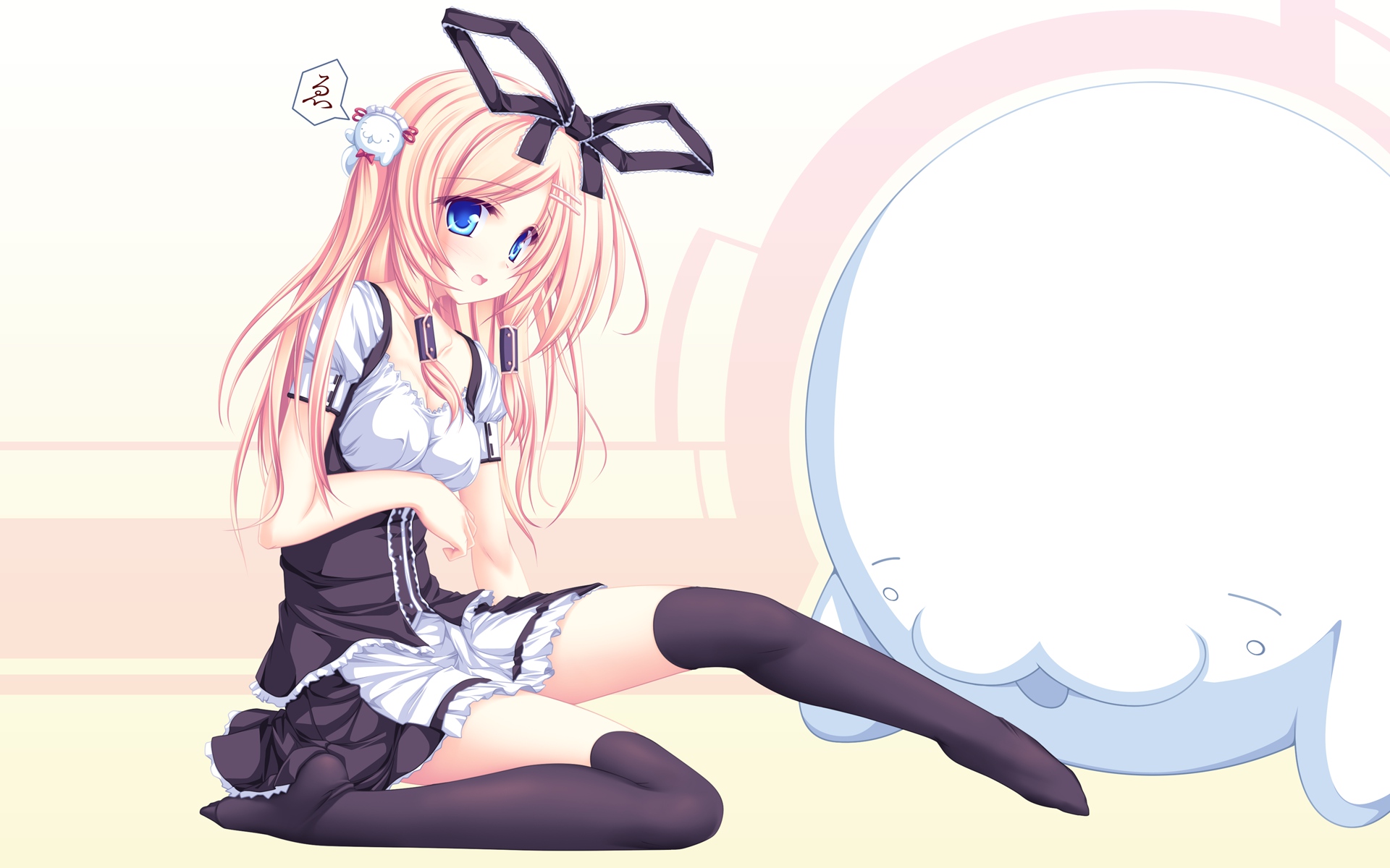 77, amane_ruru, blue_eyes, breasts, cleavage, lolita_fashion, long_hair, tenmaso