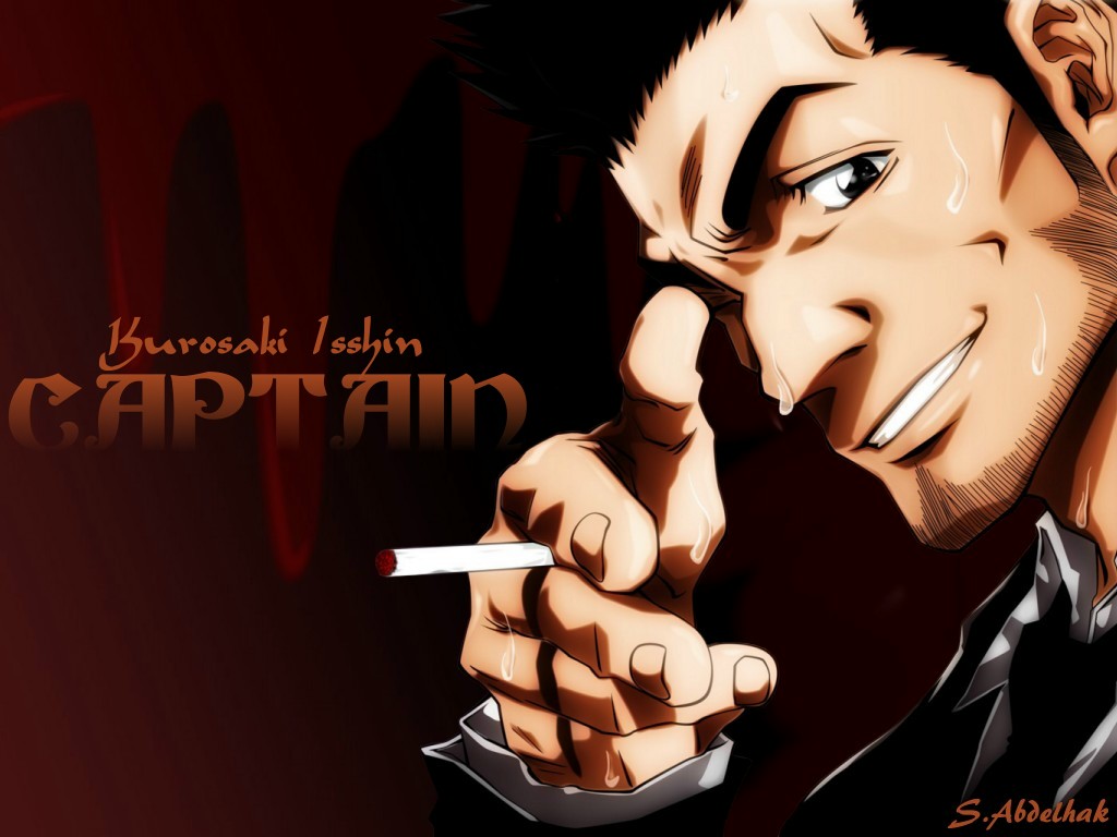 all_male, bleach, cigarette, close, kurosaki_isshin, male