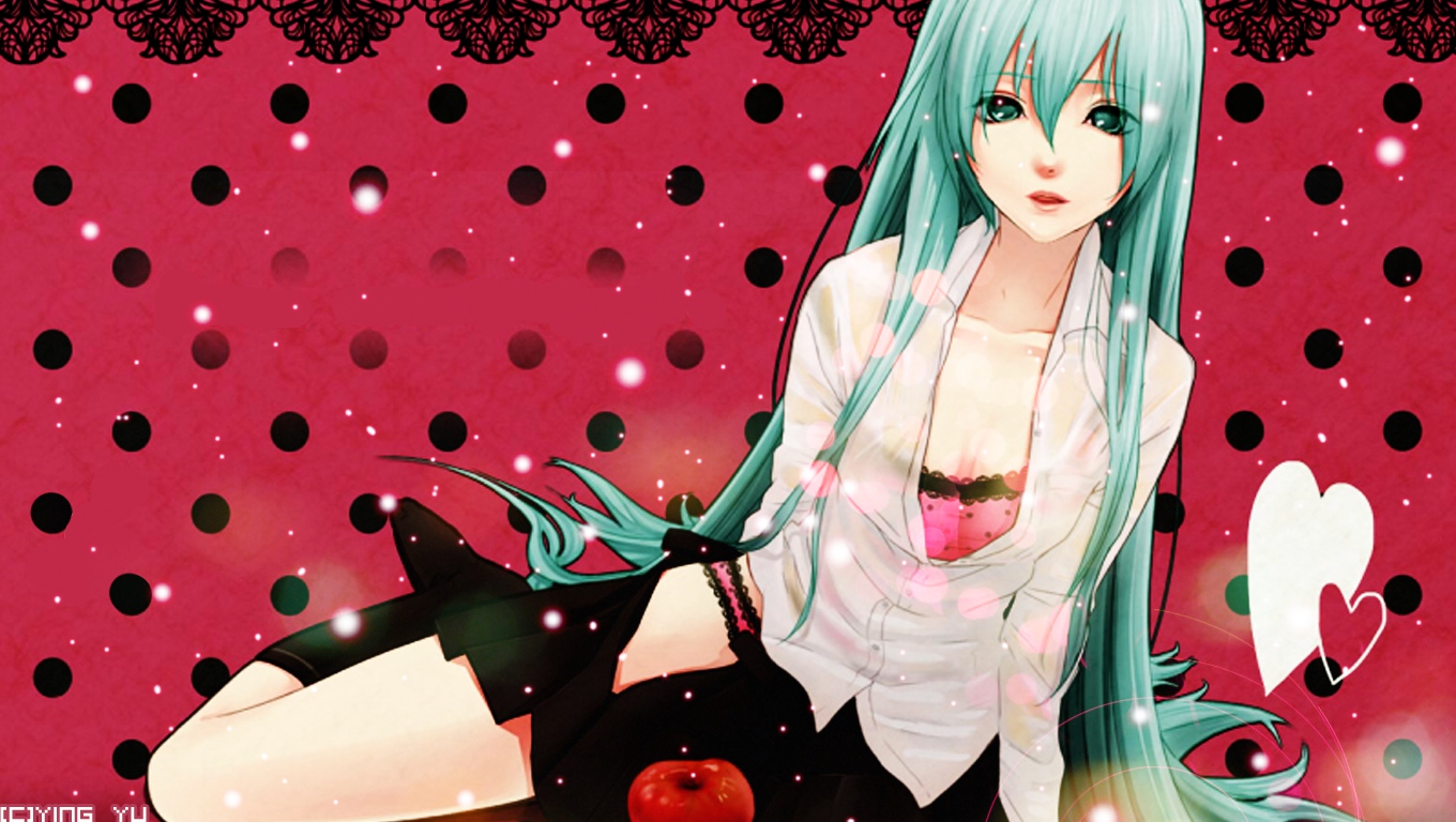apple, food, fruit, hatsune_miku, romeo_and_cinderella_(vocaloid), vocaloid