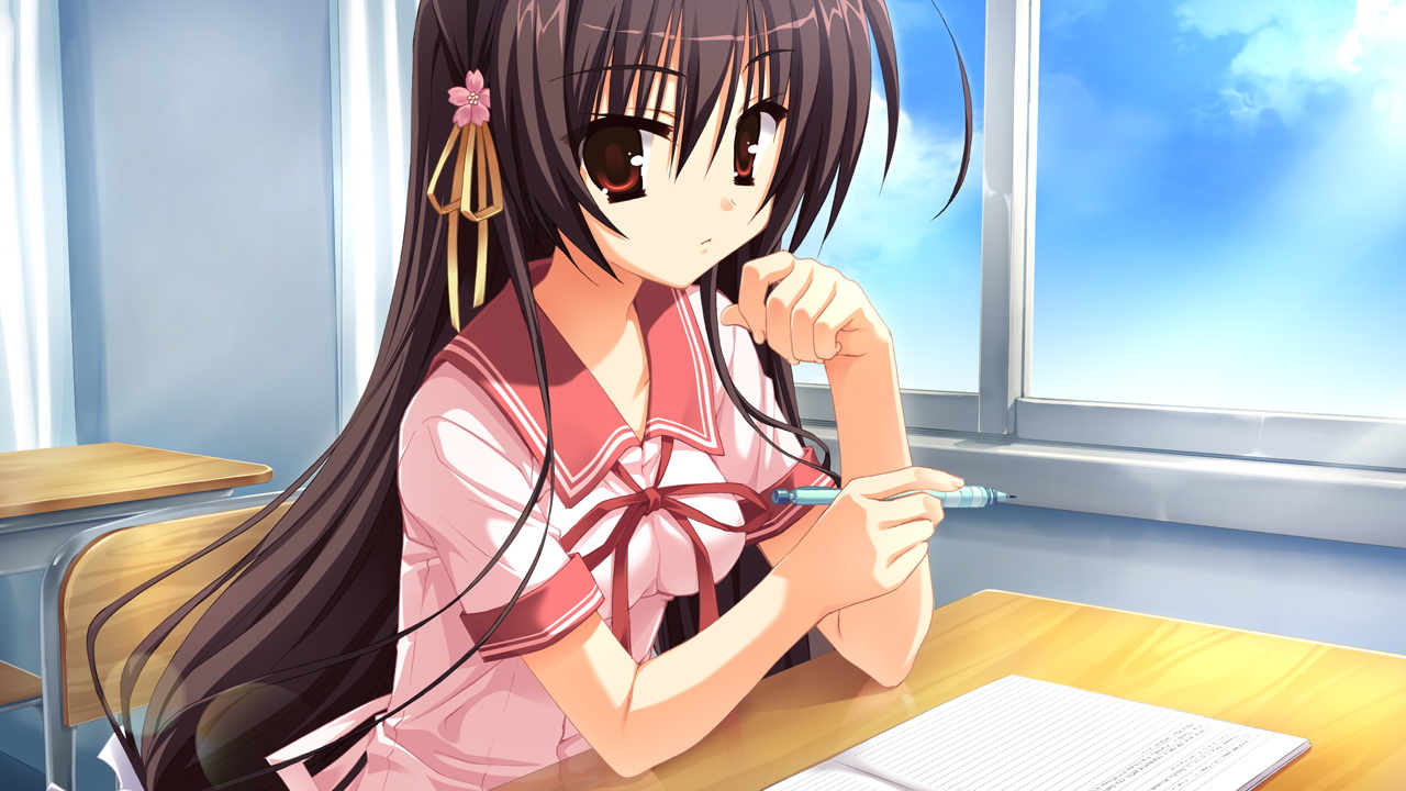 game_cg, school_uniform, tenshinranman, unohana_no_sakuyahime, yuzusoft