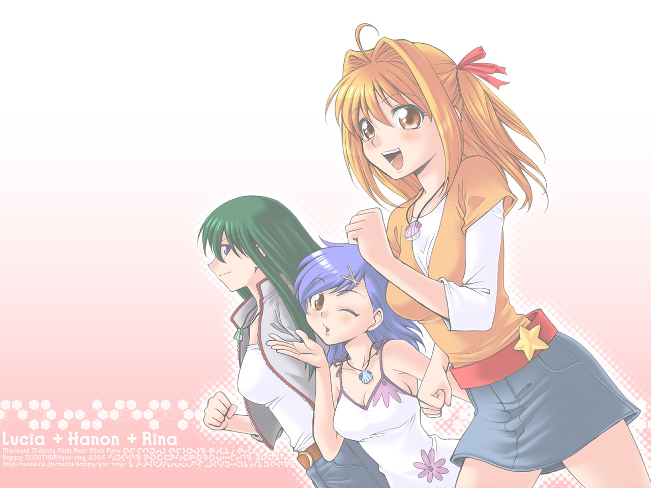housho_hanon, kitano_tomotoshi, mermaid_melody_pichi_pichi_pitch, nanami_lucia, touin_rina