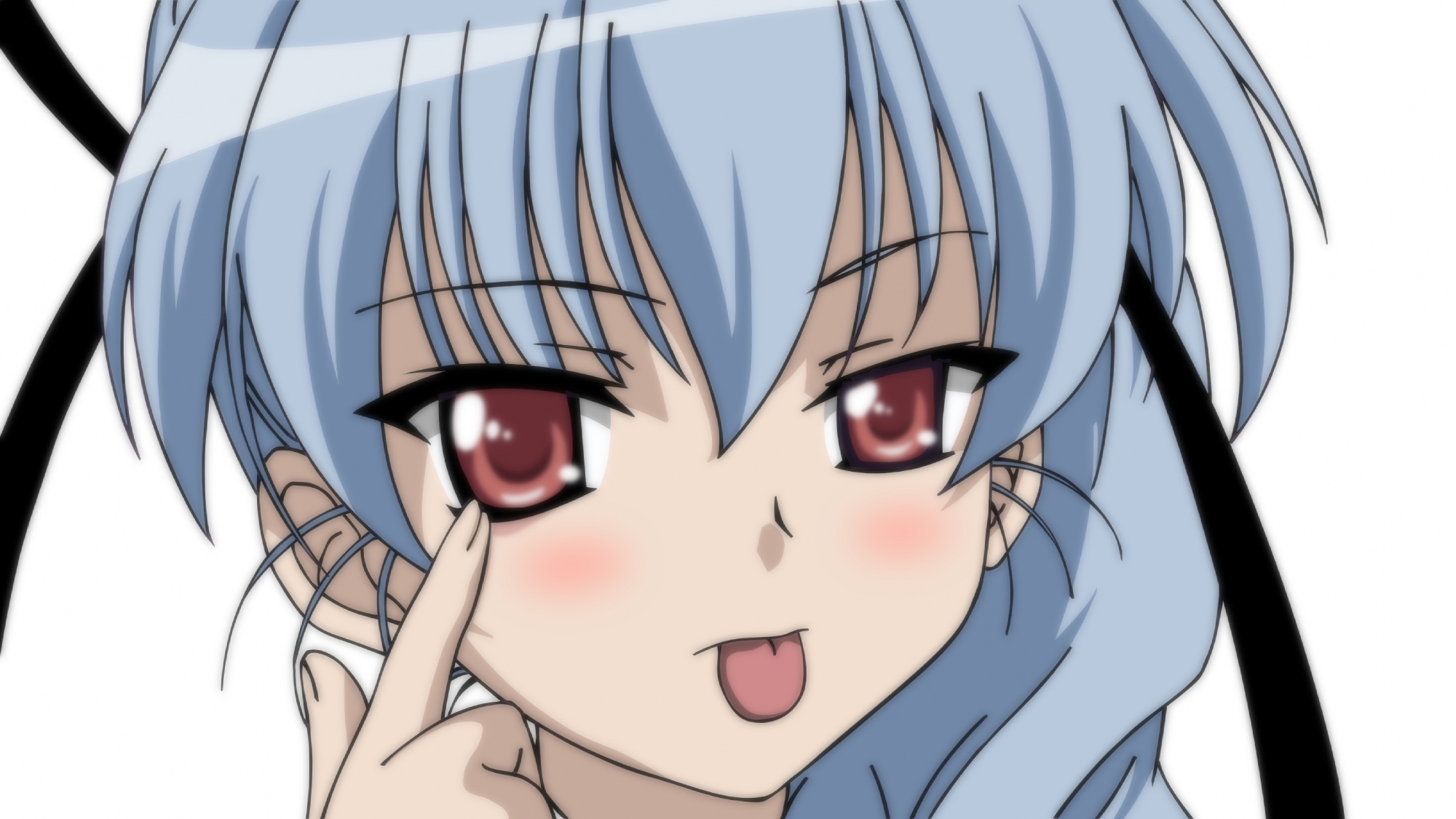 blue_hair, blush, canvas2_niji_iro_no_sketch, close, fujinami_tomoko, red_eyes
