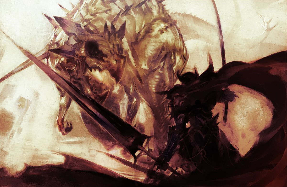 dragon, original, ryota-h, sword, weapon